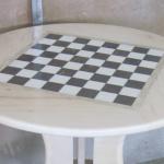Журнальный стол из мрамора с шахматной доской